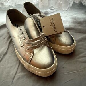 Superga Metallic Silver Sneakers